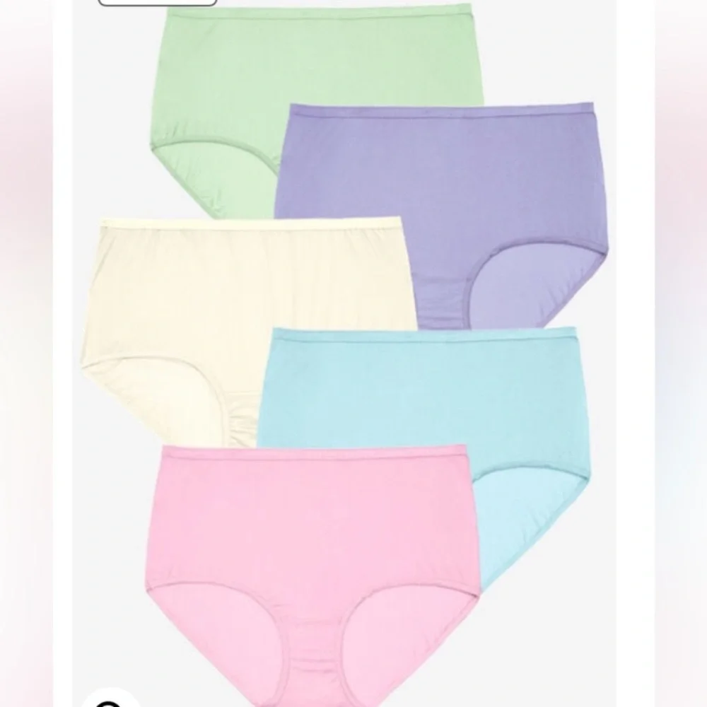 New 7 pack Nylon Silky brief Panties Plus size 9 20/22 2X 
Woman Within